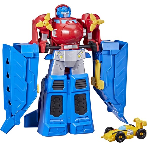 Transformers Optimus Prime Jumbo Jet Wing Racer Playset with Bumblebee Toy - Picture 1 of 4
